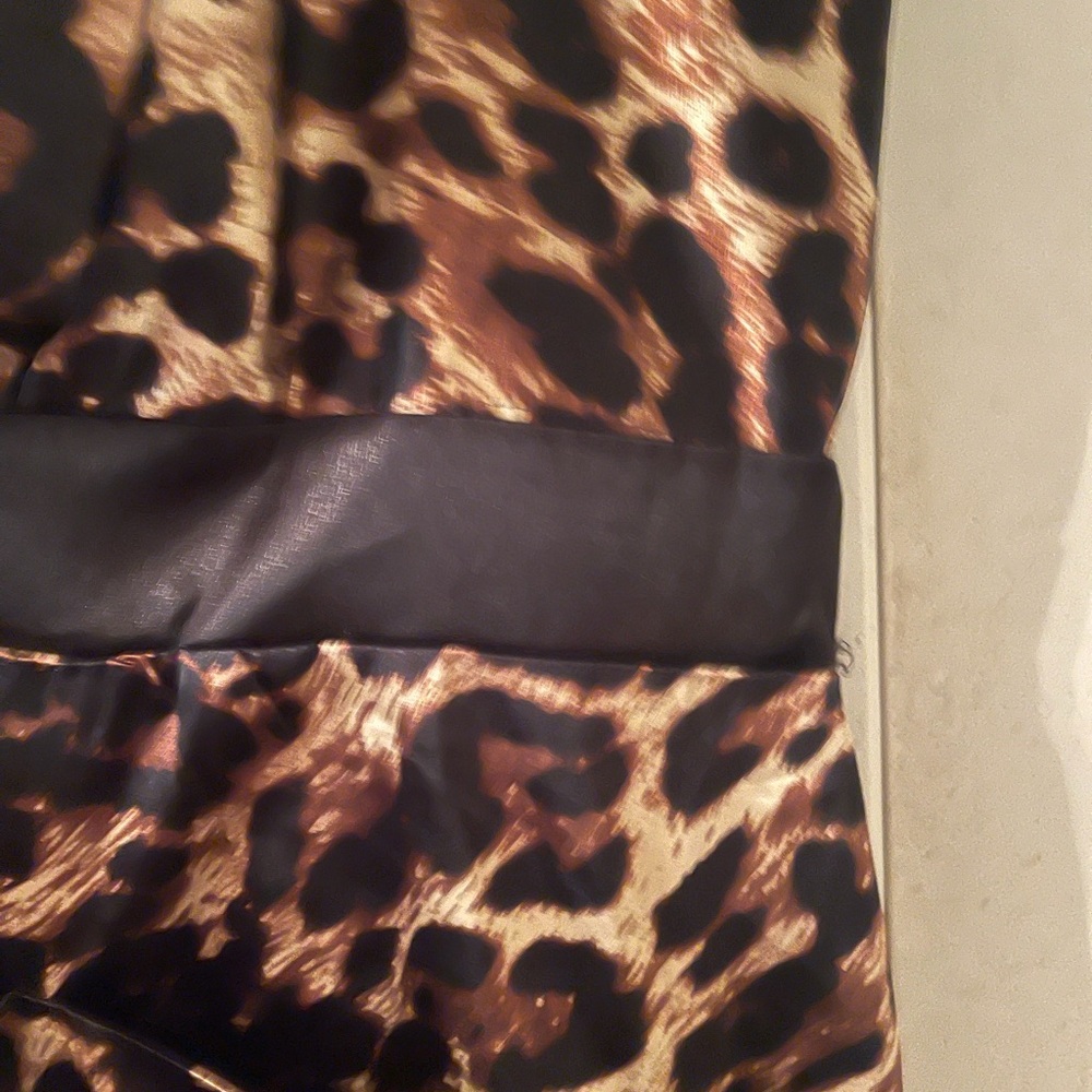 Snap Plus Size Womens zipper sides animal print cold shoulder dress size 16W pre - Picture 12 of 14